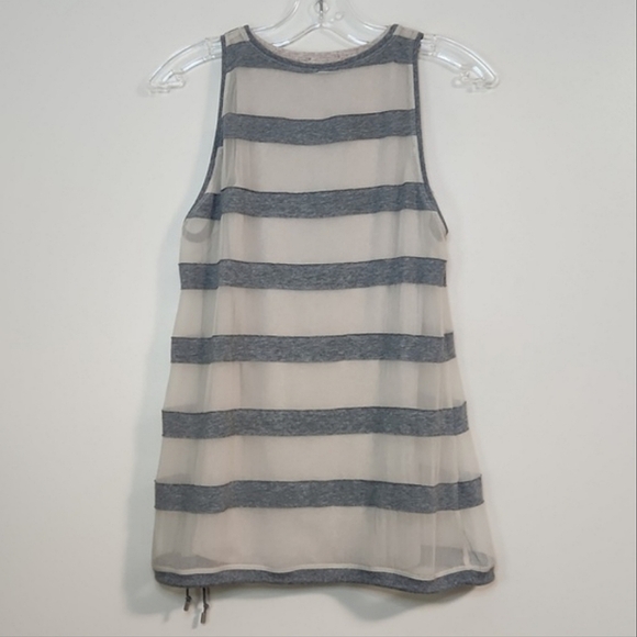 🔥FINAL💲⬇️Brunello Cucinelli Cotton/Silk Blend Grey/Tan Tank, Size M ~ EUC - Picture 2 of 14